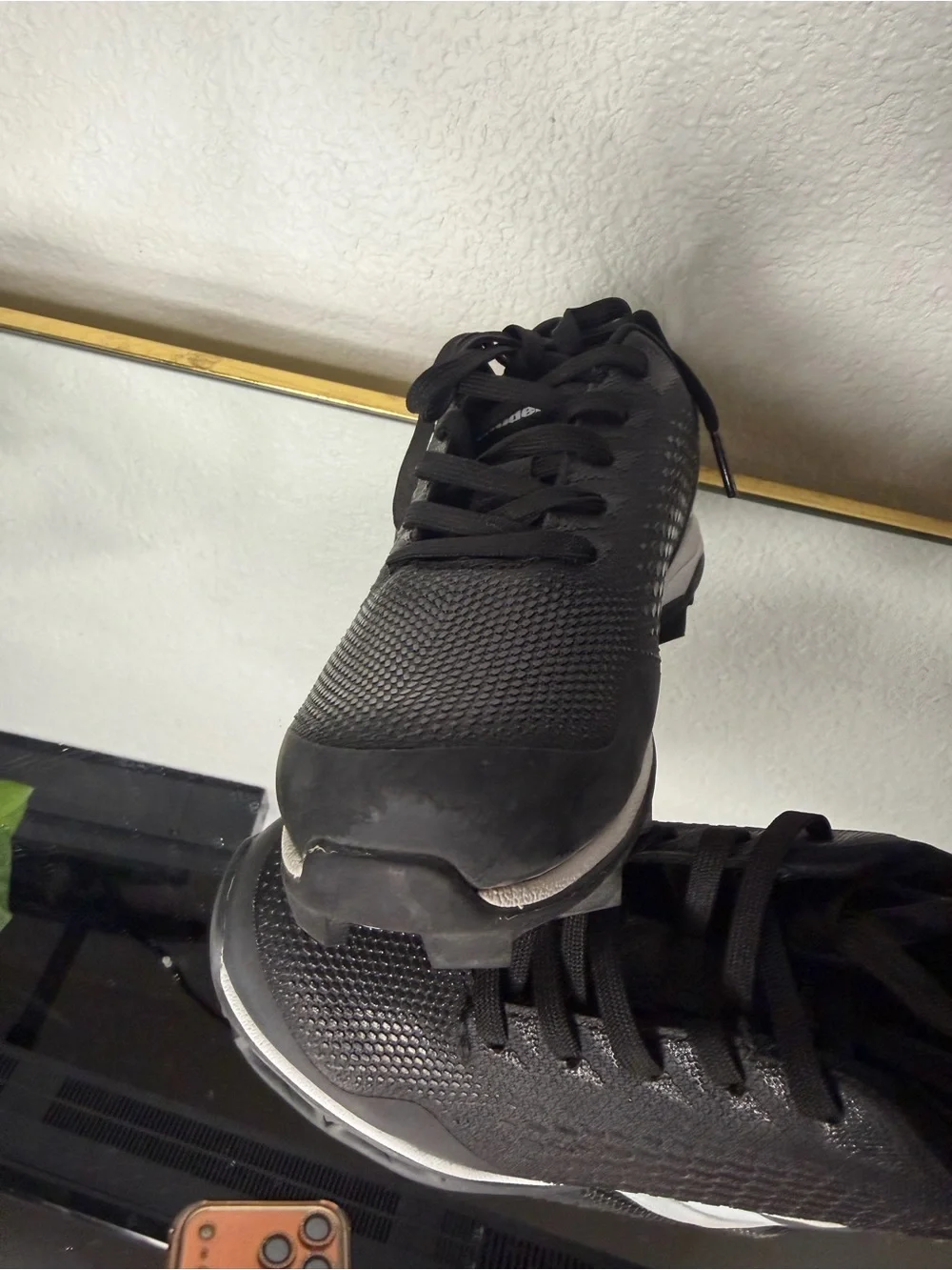 Kids' Black Lace-Up Athletic Sneakers